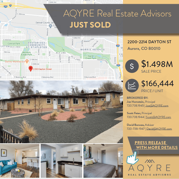 Just Sold: Remodeled 9-Unit in Aurora, CO Sells for $1,498,000